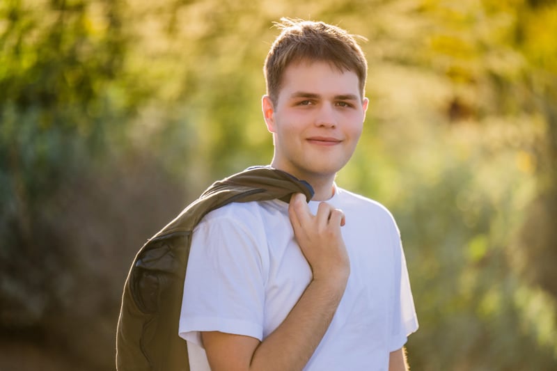 Logan in a color portrait